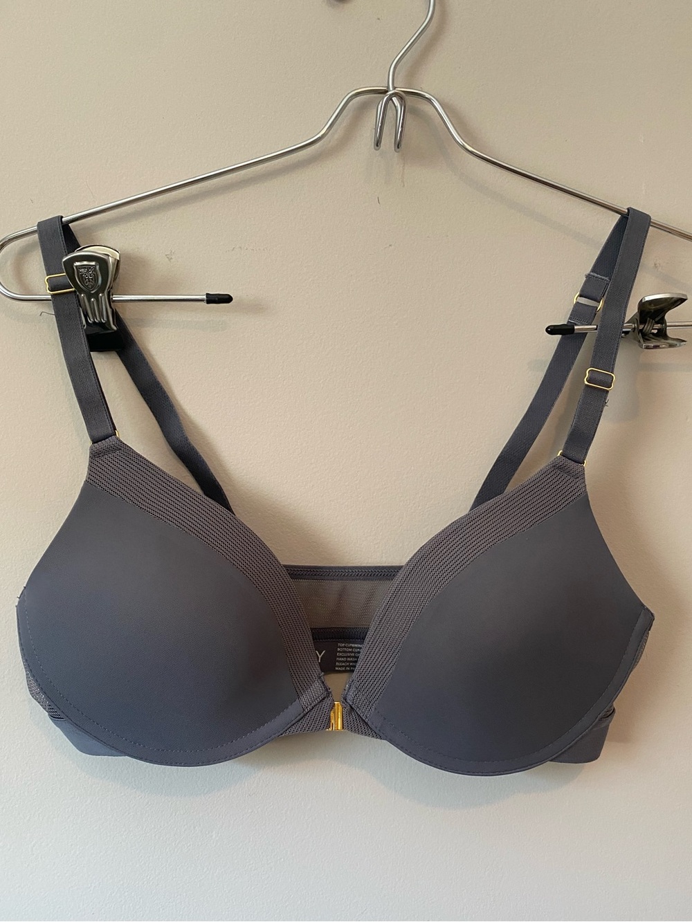 Gray Lively 34B front-closure bra